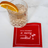 "Have Yourself a Merry Little Cocktail" Cocktail Napkin Roll