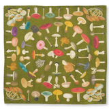 S&B x John Derian Green 'Fungi' Mushroom Linen Napkin