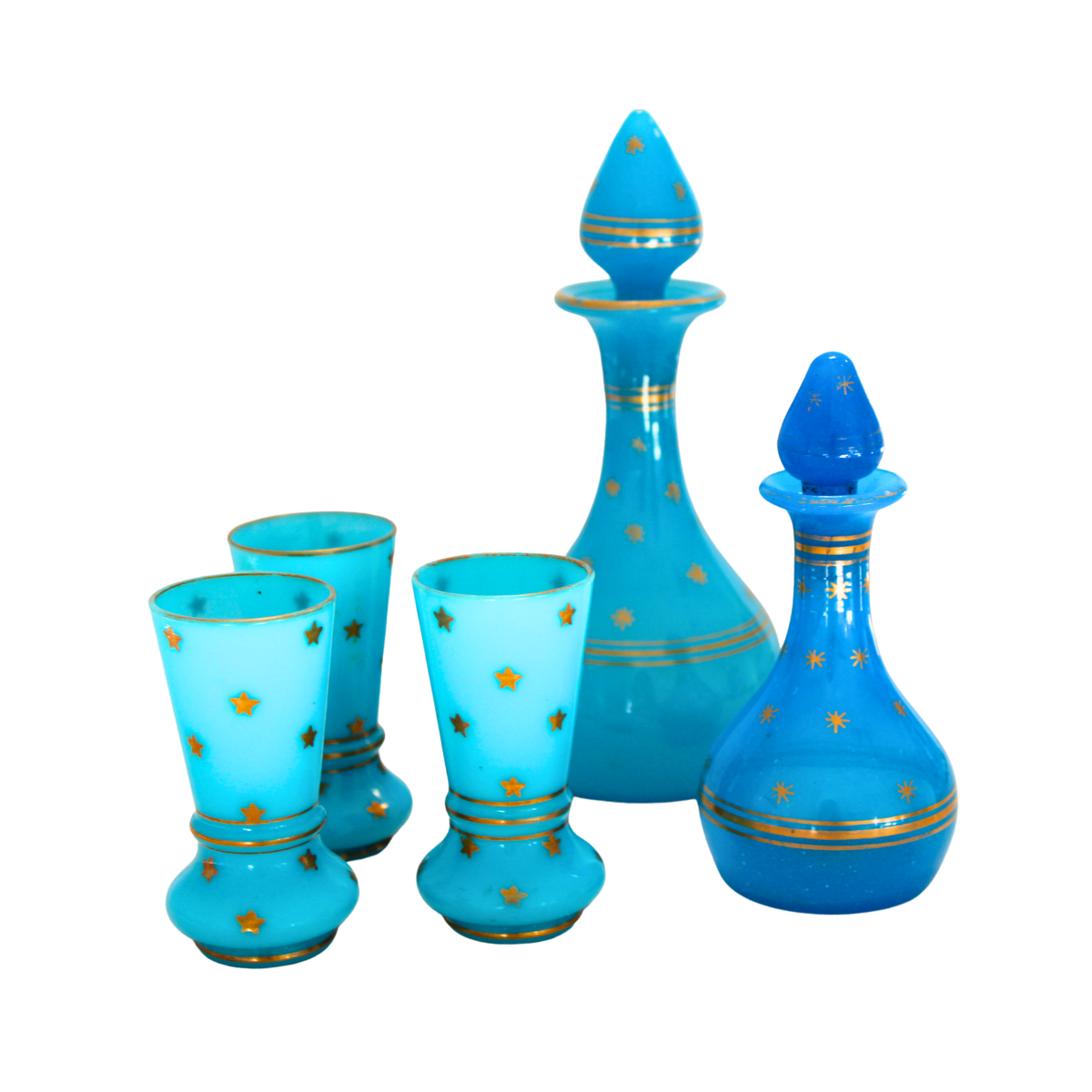 Portieux Vallerysthal Blue Opaline Sherry Set – TWO WEBSTER