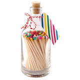 Multi Coloured | Glass Bottle - Safety Matches