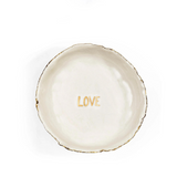 Love Gold Edge Ceramic Dish