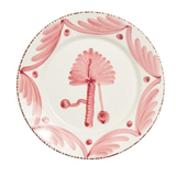 Pink and White Palm Spanish Plate
