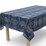 Hungarian Indigo Tapestry Tablecloth