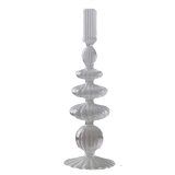 Clear Glass Candlestick Holder