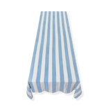Stripe Linen Tablecloth in Pale Blue and White