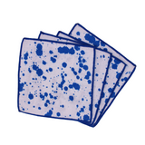 Cobalt Splatter Cocktail Napkins, set of 4