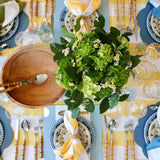 Stripe Linen Tablecloth in Lemon Yellow