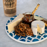 Blue and White Floral Cheese Board