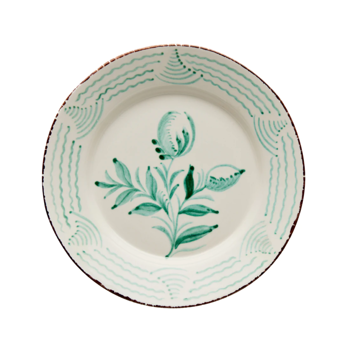 Waves & Flower Spanish Plates