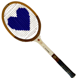 Vintage Heart Tennis Racquet