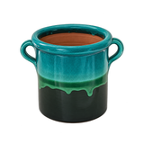 Blue & Green Drip Puglian Pot