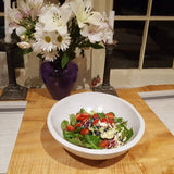 XL White Pearl Round Serving Bowl