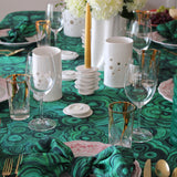 Malachite Linen Napkin in Emerald Green