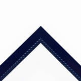 Hand Painted Navy Beaded Wood Picture Frame