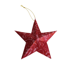 Hand Marbled Paper Star Ornament