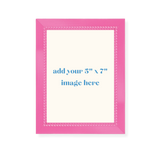 Pink Beaded Wood Picture Frame