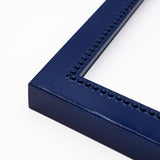 Hand Painted Navy Beaded Wood Picture Frame