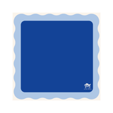 Scalloped Mahjong Mat in Blue