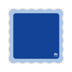 Scalloped Mahjong Mat in Blue