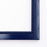Hand Painted Navy Beaded Wood Picture Frame