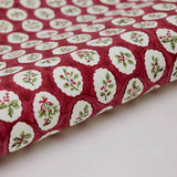 Block Printed Wrapping Paper in Red | 3 Sheets