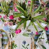 Botanical Tiles Linen Tablecloth