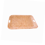 Acrylic and Rattan Serving Tray