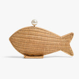 Go Fish Rattan Clutch