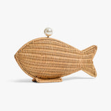 Go Fish Rattan Clutch