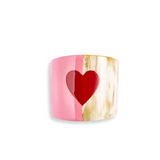 Red Heart Lacquer & Horn Napkin Ring