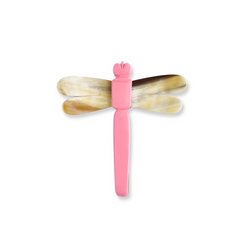 Dragonfly Napkin Clip in Horn