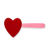 Red Heart Napkin Clip in Horn