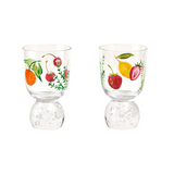 Hand-Painted Bubble Glass Tumbler | Set of 2