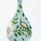 Hand Painted Peacock Vase