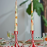 Still Life Hand-Painted Veggies Taper Candle | Set of 4