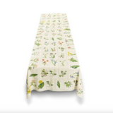 Botanical Tiles Linen Tablecloth