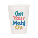 Get Your Mahj On Frosted Cups | Set of 10