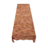 Marble Fan Linen Tablecloth | Rust Red, Yellow & Orange