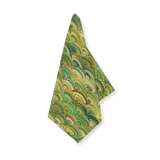 Marble Fan Linen Napkin | Green