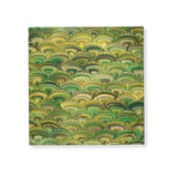Marble Fan Linen Napkin | Green