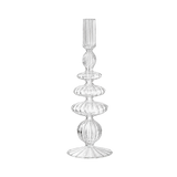 Clear Glass Candlestick Holder