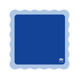 Scalloped Mahjong Mat in Blue