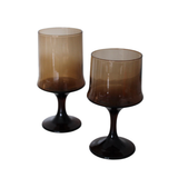 1970s Smoked Cocktail Glasses | Set of 16
