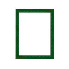 Hand Painted Green Beaded Wood Picture Frame