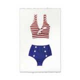 Retro Bathing Suit | Red, White & Blue