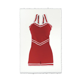Retro Bathing Suit | Solid Red