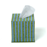 Striped Blockprint Tissue Box Cover