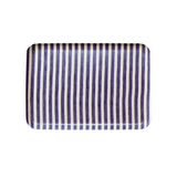 Blue & White Stripe Linen Coated Tray