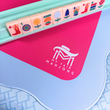 Scalloped Mahjong Mat in Blue
