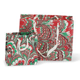 Holiday Festive Hand Marbled Gift Bag | Small